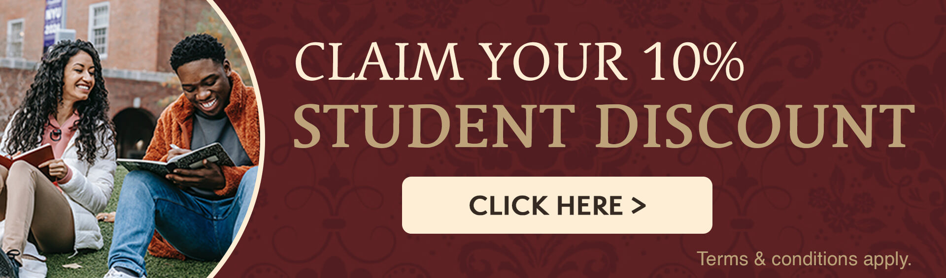 student discount banner